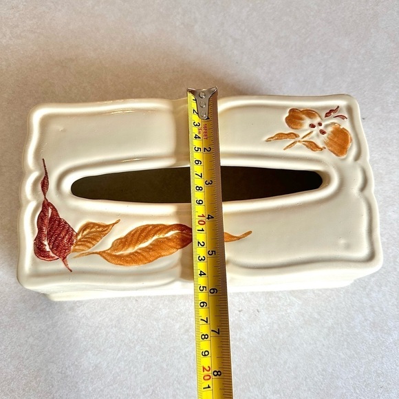 Vtg Royal Haeger 2 Piece Bathroom Set Tissue Cover Cup Ceramic Ivory Cream MCM - Picture 16 of 16